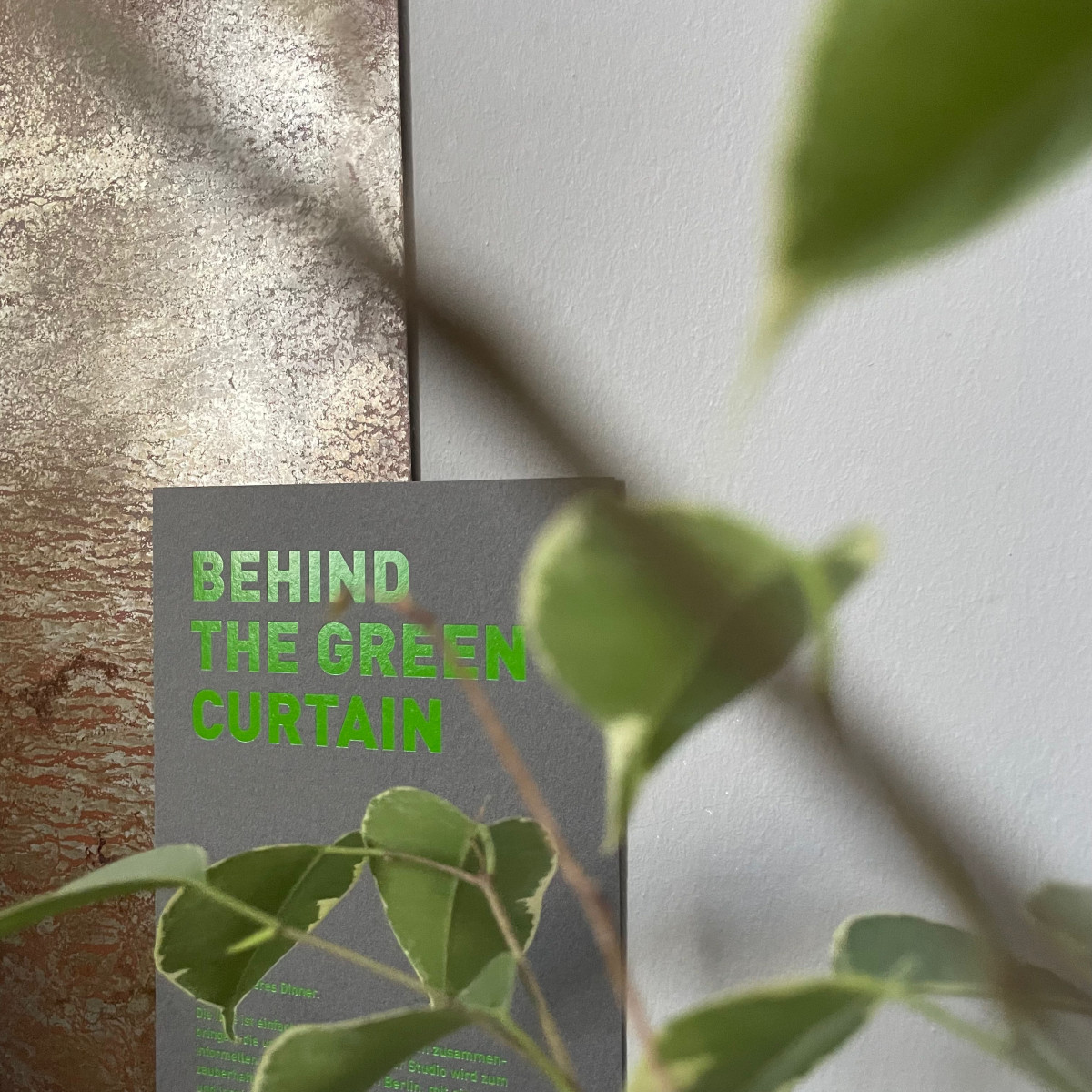 behind the green curtain